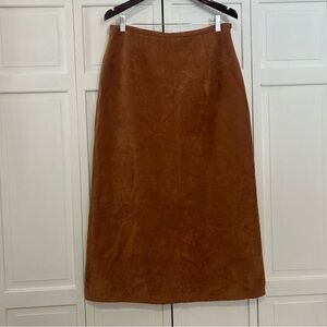 Relativity Rich Brown faux suede Midi Skirt 12